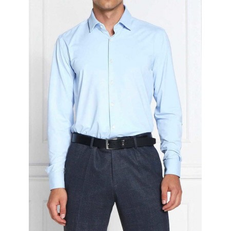 HUGO BOSS Men's Slim-Fit Stretch Jersey Shirt Kenno 50481195 459 Light Blue