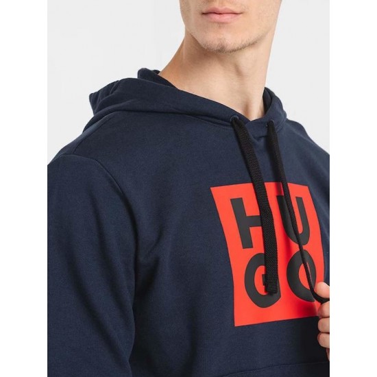 HUGO BOSS Men's Cotton-Terry Hoodie Daltores 50495724 405 Dark Blue