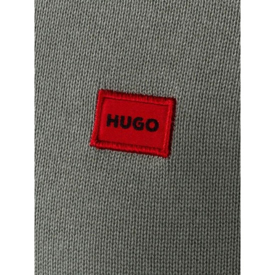 HUGO BOSS Ανδρικό Οργανικό-Βαμβακερό Πλεκτό Λαιμόκοψης San Cassius-C1 Κανονική Γραμμή 50475083 330 Παστέλ Πράσινο