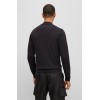 HUGO BOSS Men's Organic Cotton Zip Up Cardigan San Jaque-C 50474809 001 Black