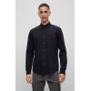 HUGO BOSS Men's Oxford Cotton Button-Down Slim-Fit Shirt Evito 50479302 004 Black