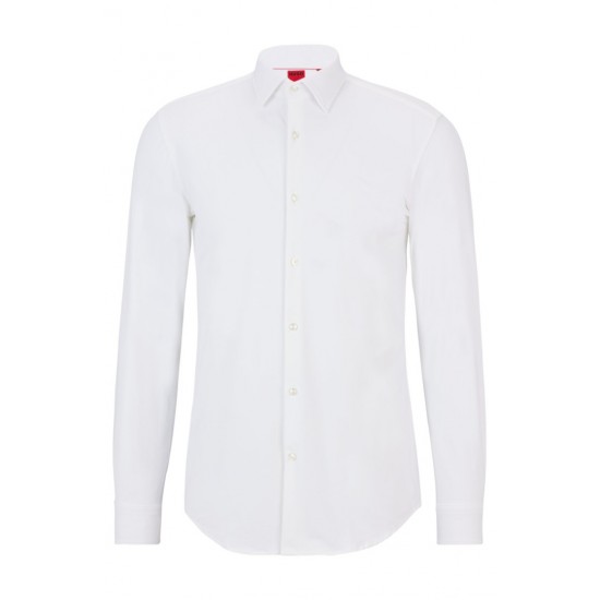 HUGO BOSS Men's Slim-Fit Shirt Kenno In Performance-Stretch Jersey 50490095 199 White