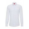 HUGO BOSS Men's Slim-FIit  Structured Cotton Poplin Shirt Kason 50490122 199 Open White