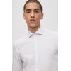 HUGO BOSS Men's Slim-FIit  Structured Cotton Poplin Shirt Kason 50490122 199 Open White