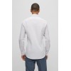 HUGO BOSS Men's Slim-FIit  Structured Cotton Poplin Shirt Kason 50490122 199 Open White