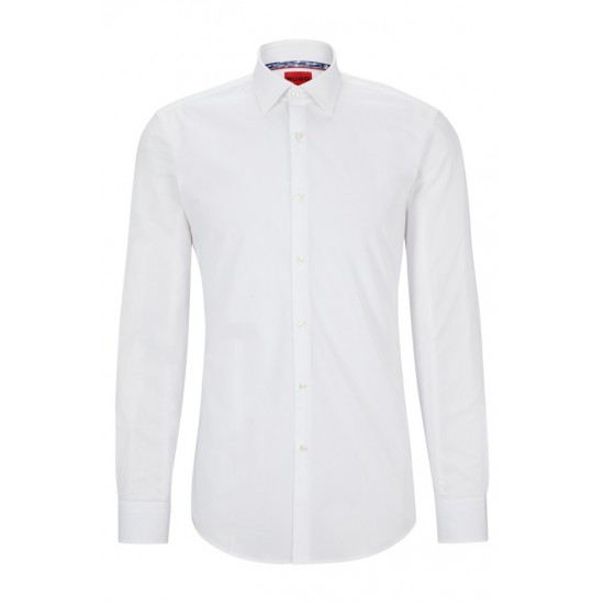 HUGO BOSS Men's Cotton Slim Fit Shirt Koey 50500217 199 Open White