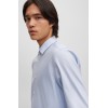 HUGO BOSS Men's Cotton Dobby Slim Fit Shirt Kenno 50495092 459 Light Blue