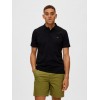 SELECTED Ανδρική Μπλούζα Polo Μονόχρωμη SLHDANTE SS POLO NOOS 16087839-Black (Μαύρο)