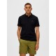 SELECTED Ανδρική Μπλούζα Polo Μονόχρωμη SLHDANTE SS POLO NOOS 16087839-Black (Μαύρο)