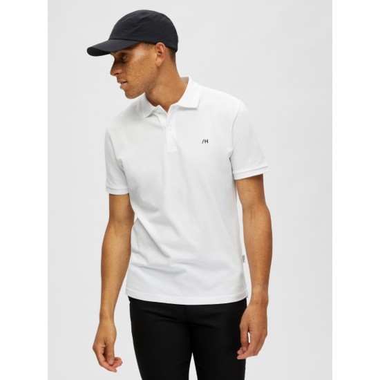 SELECTED Ανδρική Μπλούζα Polo Μονόχρωμη SLHDANTE SS POLO NOOS 16087839-White (Λευκό)