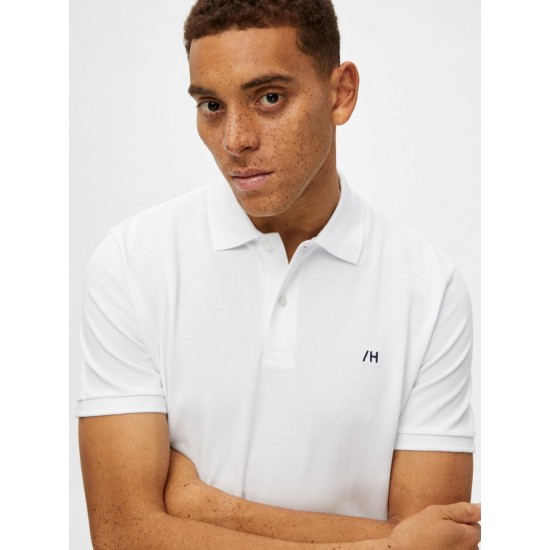 SELECTED Ανδρική Μπλούζα Polo Μονόχρωμη SLHDANTE SS POLO NOOS 16087839-White (Λευκό)