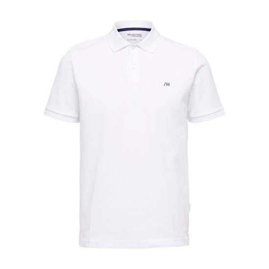 SELECTED Ανδρική Μπλούζα Polo Μονόχρωμη SLHDANTE SS POLO NOOS 16087839-White (Λευκό)