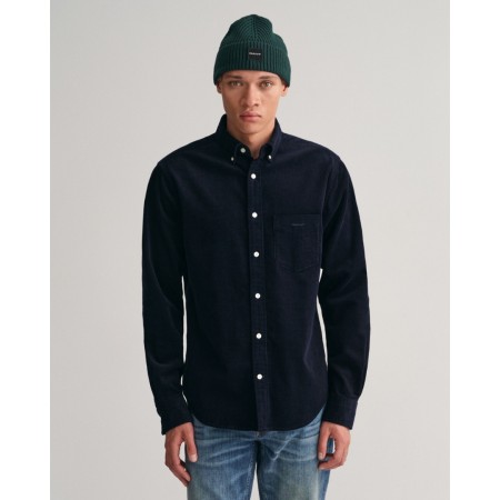 Gant Men's Cotton Regular Fit Corduroy Shirt 3230228 433 Evening Blue