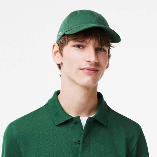 LACOSTE Unisex Organic Cotton Twill Cap RK0440 00 132 Green