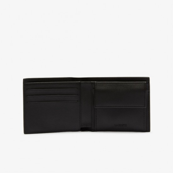 LACOSTE Men's Wallet Billfold Coin NH1112FG 00 000 Black