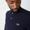 LACOSTE Ανδρική Βαμβακερή Original Μακρυμάνικη Polo Μπλούζα Piqué L.13.12 00 166 Μπλε Σκούρο