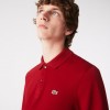 LACOSTE Ανδρική Βαμβακερή Original Μακρυμάνικη Polo Μπλούζα Piqué L.13.12 00 476 Μπορντό