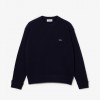 LACOSTE Women's Regular Fit Wool Knit Sweater AF9551 00 166 Navy Blue