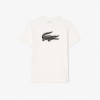 Lacoste Men's Regular Fit Sport 3D Print Crocodile Breathable Jersey T-Shirt TH2042 00 AU8 White