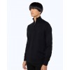 THE BOSTONIANS Men's Regular Fit Cotton Knit Half Zip MO1009 B031BL Black