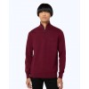 THE BOSTONIANS Men's Regular Fit Cotton Knit Half Zip MO1009 B154BU Burgundy