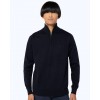 THE BOSTONIANS Men's Regular Fit Cotton Knit Half Zip MO1009 B166NV Navy B;ue