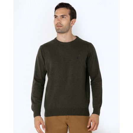 THE BOSTONIANS Men's Regular Fit Lambswool C-Neck MR00012 B370OL Olive