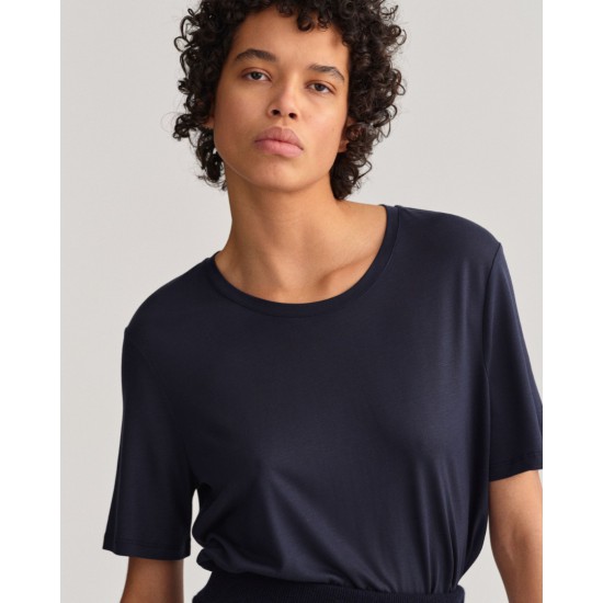 GANT Women's Relaxed Fit Draped T-Shirt 4200241 433 Evening Blue