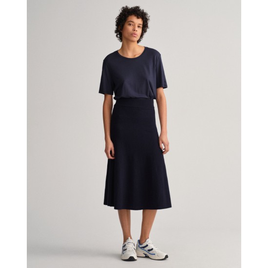 GANT Women's Relaxed Fit Draped T-Shirt 4200241 433 Evening Blue