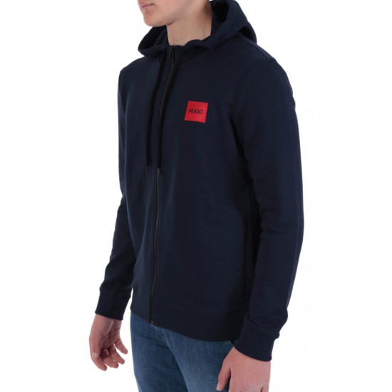 HUGO BOSS Ανδρική Βαμβακερή Ζακέτα με Κουκούλα Daple212 Κανονική Γραμμή 50447972 405 Μπλε Σκούρο