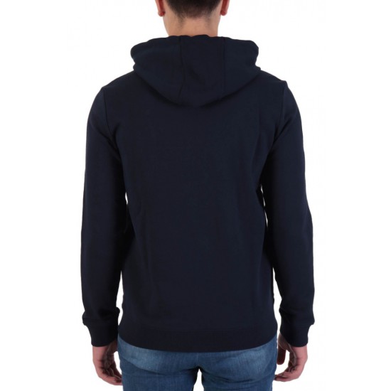 HUGO BOSS Ανδρική Βαμβακερή Ζακέτα με Κουκούλα Daple212 Κανονική Γραμμή 50447972 405 Μπλε Σκούρο