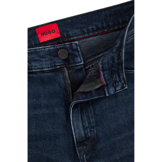 HUGO BOSS Ανδρικό Ελαστικό Βαμβακερό Παντελόνι Jean Hugo 708 Στενή Γραμμή 50517542 410 Μπλε Σκούρο
