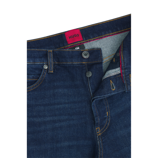 HUGO BOSS Men's Cotton Tappered Fit Jeans Denim Hugo 634 50517544 409 Dark Blue