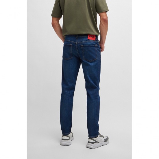 HUGO BOSS Men's Cotton Tappered Fit Jeans Denim Hugo 634 50517544 409 Dark Blue