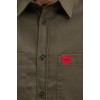 HUGO BOSS Men's Oversize Fit Cotton Shirt Egrin 50519614 257 Dark Beige