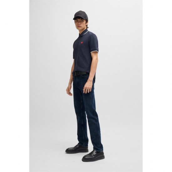 HUGO BOSS Ανδρικό Ελαστικό Βαμβακερό Παντελόνι Jean Hugo 708 Στενή Γραμμή 50522152 407 Μπλε