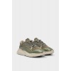 HUGO BOSS Men's Mixed Material Trainers Leon Runn_flsd 50523838 302 Dark Green