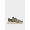 HUGO BOSS Men's Mixed Material Trainers Leon Runn_flsd 50523838 302 Dark Green