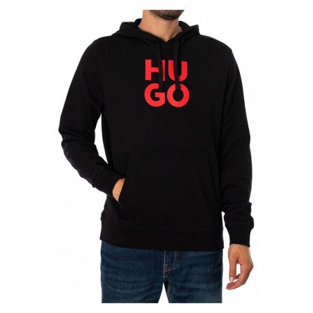 HUGO BOSS Men's Regular Fit Cotton Hoodie Daltorreson 50523848 001 Black