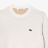 LACOSTE Women's Slim Fit Cotton Sweater C-Neck AF3323 00 70V Flour