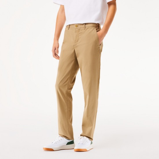 LACOSTE Ανδρικό Ελαστικό Βαμβακερό Παντελόνι Chinos Slim Fit HH2661 00 CB8 Μπεζ