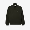 LACOSTE Ανδρικό Βαμβακερό Half-Zip Φούτερ Με Φερμουάρ Κανονική Γραμμή SH1927 00 L7A Χακί