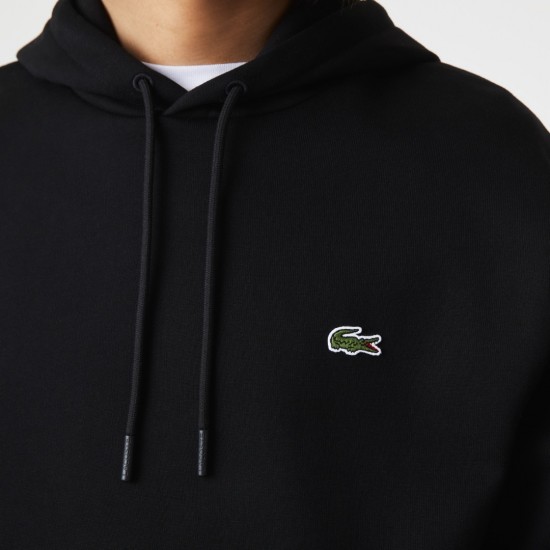 LACOSTE Men's Fleece Hoodie Sweatshirt SH9623 00 031 Black