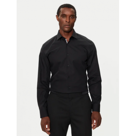 HUGO BOSS Men's Slim Fit Cotton Poplin Shirt Koey 50519729 001 Black