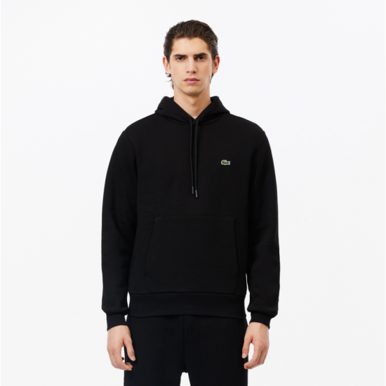 LACOSTE Men's Fleece Hoodie Sweatshirt SH9623 00 031 Black