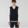 LACOSTE Men's V-Neck Wool Jersey Vest AH2998 00 166 Navy Blue