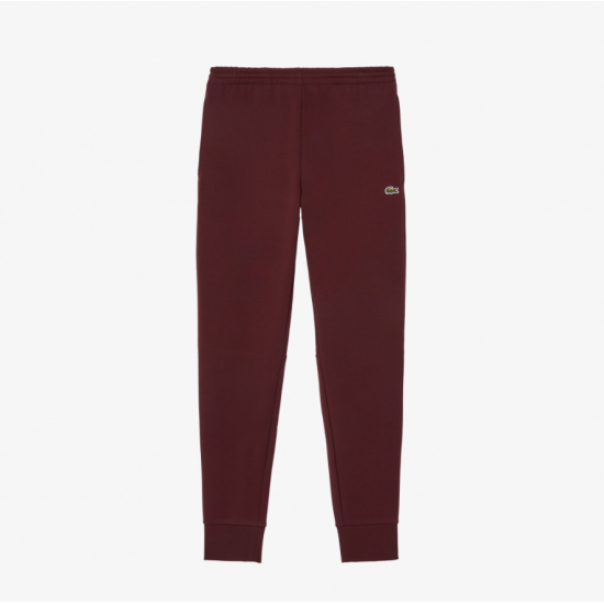 LACOSTE Men's Slim Fit Cotton Fleece Tracksuit Pants XH9624 00 BZD Bordeaux