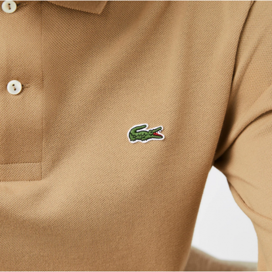 LACOSTE Ανδρική Βαμβακερή Original Μακρυμάνικη Polo Μπλούζα Piqué L.13.12 00 02S Mpez