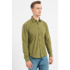 HUGO BOSS Men's Stretch Cotton Poplin Slim Fit Shirt Ermo 50500216 386 Open Green