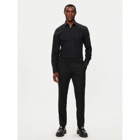 HUGO BOSS Men's Slim Fit Cotton Poplin Shirt Koey 50519729 001 Black